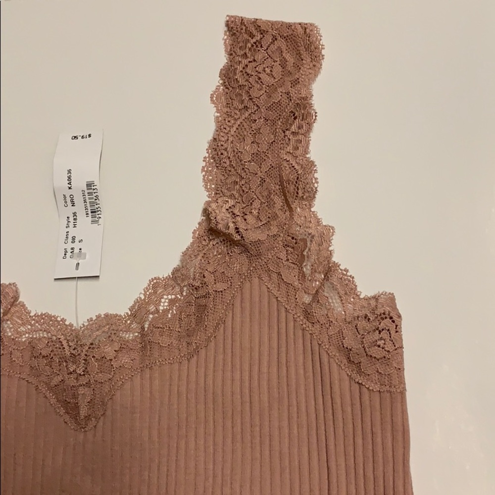 J.CREW Lace Trim Tank in Brown S - Picture 6 of 8